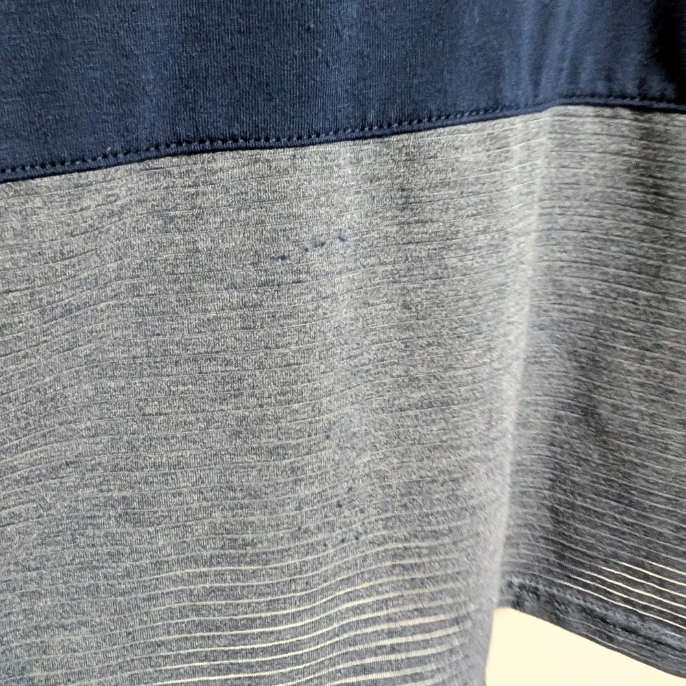 BCG Women’s Colorblock Long Sleeve Activewear Top - Navy & Grey - Size L - Picture 3 of 5